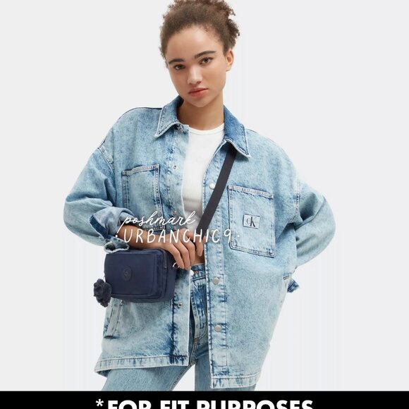 NWT KIPLING Abanu Multi Convertible Crossbody Bag - Frost Blue - Picture 7 of 13